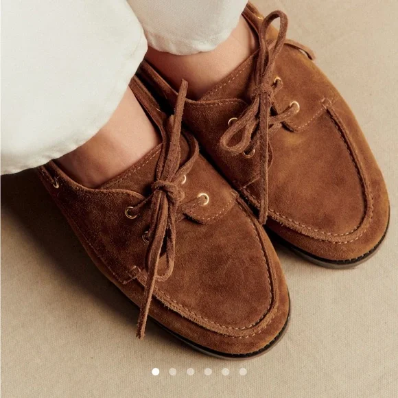 Sezane Brown Suede loafers - Picture 9 of 11